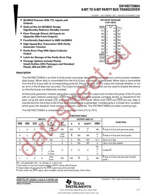 SN74BCT29854DWG4 datasheet  